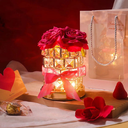 Rose Aromatherapy Night Lamp Diffuser Magic Cube Ambient Light
